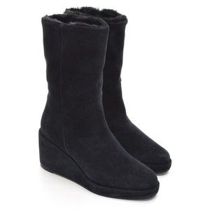 Aquatalia Imperia Faux Fur Lined Wedge Boots 7.5 M New